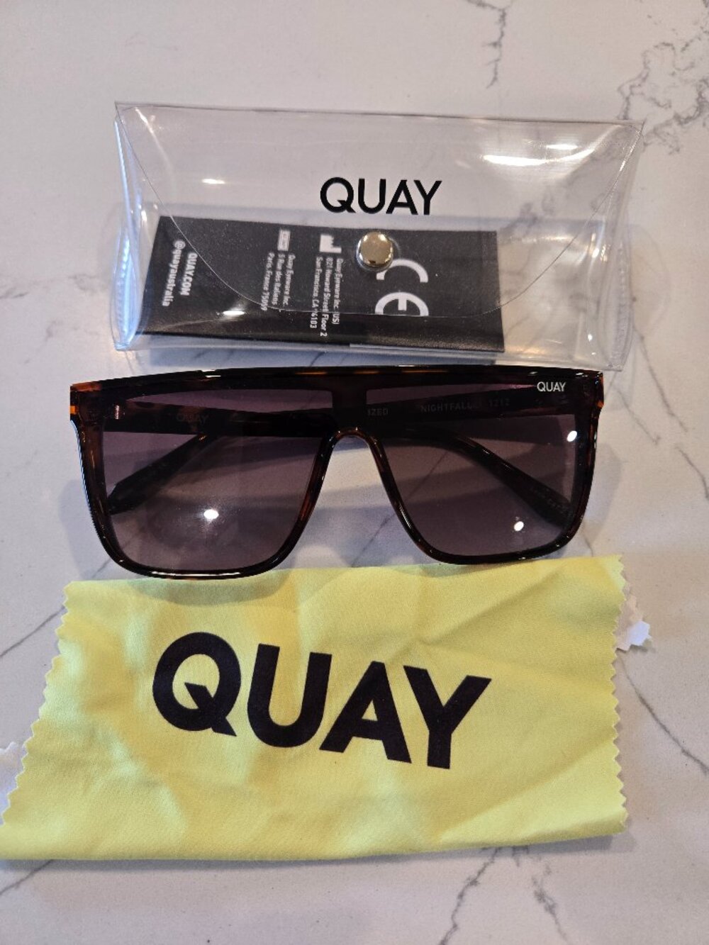 QUAY nightfall Polarized tortoise sunglasses